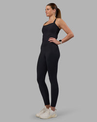 Woman wearing Flame Ribbed Tank - Black Model:Phoebe | Size:S | Thumbnail Index: 3