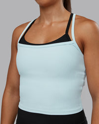 Woman wearing Flame Ribbed Tank in Skyride | Model:Tylah | Size:S | Thumbnail Index: 3
