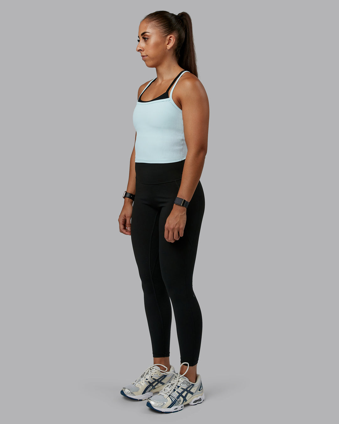 Woman wearing Flame Ribbed Tank in Skyride | Model:Tylah | Size:S - view 5
