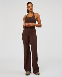 Woman wearing Flow Bonded Scoop Neck Sports Bra - Hot Chocolate | Model:Rosie | Size:S | Thumbnail Index: 3