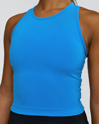 Woman wearing Flow Performance Tank 2.0 - Palace Blue | Model:Rosie | Size:S | Thumbnail Index: 3