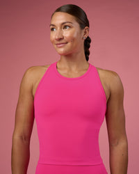 Woman wearing Flow Performance Tank 2.0 - Ultra Pink | Model:Hannah | Size:S | Thumbnail Index: 1