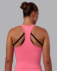 Woman wearing Flow Performance Tank - Pink Lemonade | Model:Charlize | Size:S | Thumbnail Index: 2