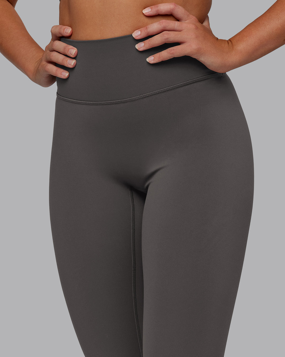 Woman wearing Fusion Ultra High-Rise 7/8 Legging - Dark Storm | Model:Hannah | Size:S - view 3