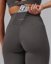 Woman wearing Fusion Ultra High-Rise 7/8 Legging - Dark Storm | Model:Hannah | Size:S | Thumbnail Index: 5