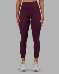 Woman wearing Fusion Ultra High-Rise 7/8 Legging Pockets - Cherry Lacquer | Model:Paris | Size:S | Thumbnail Index: 6