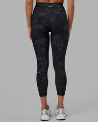 Woman wearing Fusion Ultra High-Rise 7/8 Legging Pockets - Black-Camo | Model:Katie | Size:S | Thumbnail Index: 3