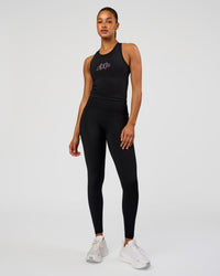 Woman wearing Fusion Graphic Ultra High-Rise Full Length Legging Pockets - Black-Radiate | Model:Rosie | Size:S | Thumbnail Index: 8