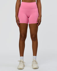 Woman wearing Fusion High-Rise 6" Short Pockets - Candy Pink | Model:Rosie | Size:S | Thumbnail Index: 6
