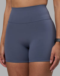 Woman wearing Fusion Ultra High-Rise 4" Short - Night Shadow | Model:Rhiley | Size:S | Thumbnail Index: 2