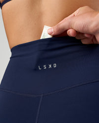 Woman wearing Fusion Ultra High-Rise 6" Short - Future Navy | Model:Evie | Size:S | Thumbnail Index: 5