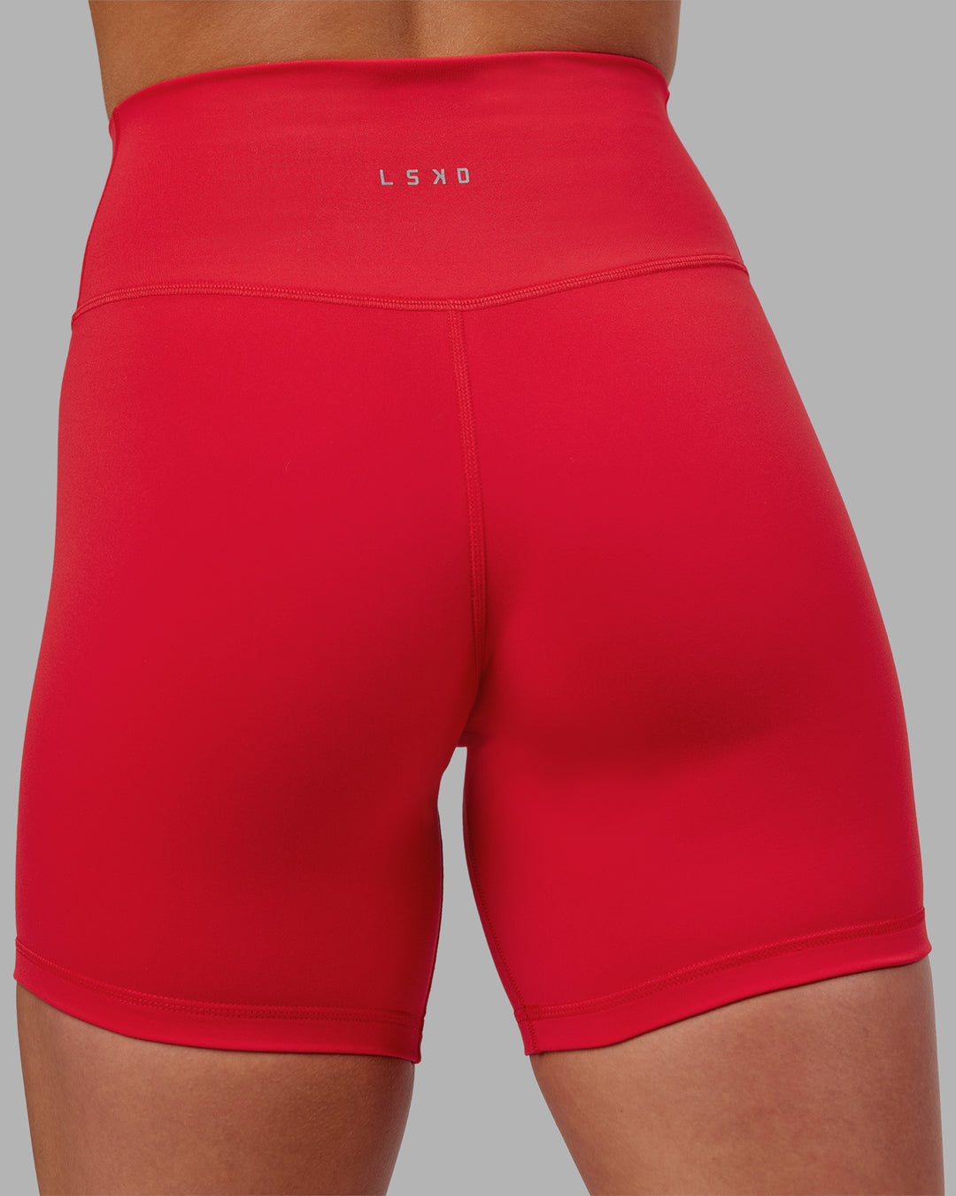 Woman wearing Fusion Ultra High-Rise 6" Short - Scarlet | Model:Keisha | Size:S - view 8