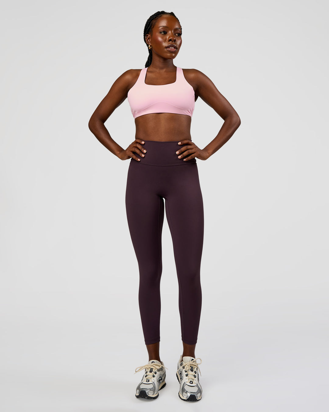 Woman wearing Fusion Ultra High-Rise 7/8 Legging - Midnight Plum | Model:Ellie | Size:S - view 5