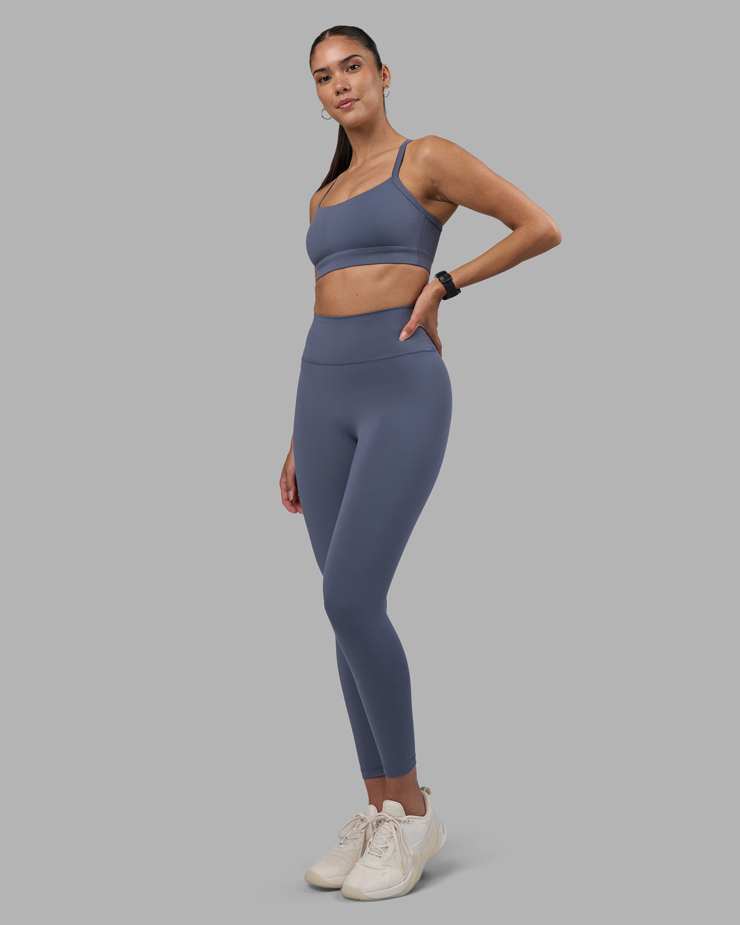 Woman wearing Fusion Ultra High-Rise 7/8 Legging - Night Shadow | Model:Rhiley | Size:S - view 5