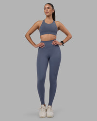 Woman wearing Fusion Ultra High-Rise Full Length Legging - Night Shadow | Model:Rhiley | Size:S | Thumbnail Index: 0