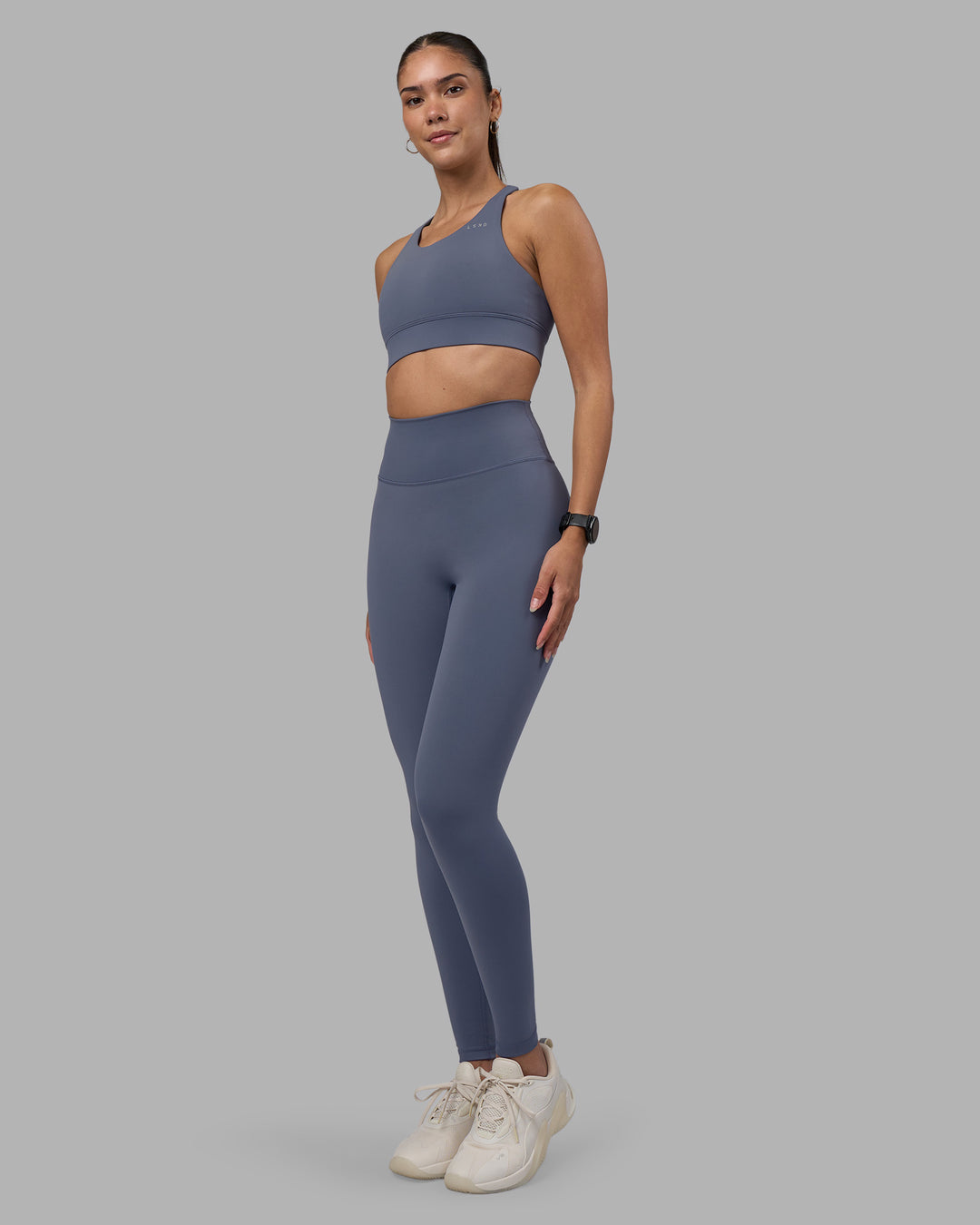 Woman wearing Fusion Ultra High-Rise Full Length Legging - Night Shadow | Model:Rhiley | Size:S - view 5