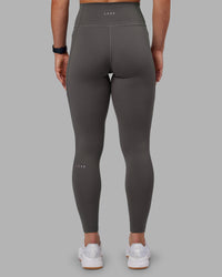 Woman wearing Fusion Ultra High-Rise Full Length Legging Pockets - Dark Storm | Model:Keisha | Size:S | Thumbnail Index: 2