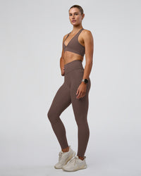 Woman wearing Fusion Ultra High-Rise Full Length Legging Pockets - Peppercorn | Model:Emelia | Size:S | Thumbnail Index: 4