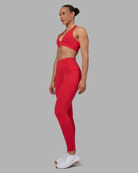 Woman wearing Fusion Ultra High-Rise Full Length Legging Pockets - Scarlet | Model:Sophie | Size:S | Thumbnail Index: 4