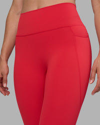 Woman wearing Fusion Ultra High-Rise Full Length Legging Pockets - Scarlet | Model:Sophie | Size:S | Thumbnail Index: 5