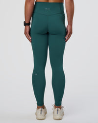 Woman wearing Fusion Ultra High-Rise Full Length Legging Pockets - Transformative Teal | Model:Sav | Size:S | Thumbnail Index: 3