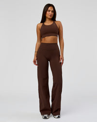 Woman wearing Fusion V-Contour High-Rise Pant - Hot Chocolate | Model:Bianca | Size:S | Thumbnail Index: 4