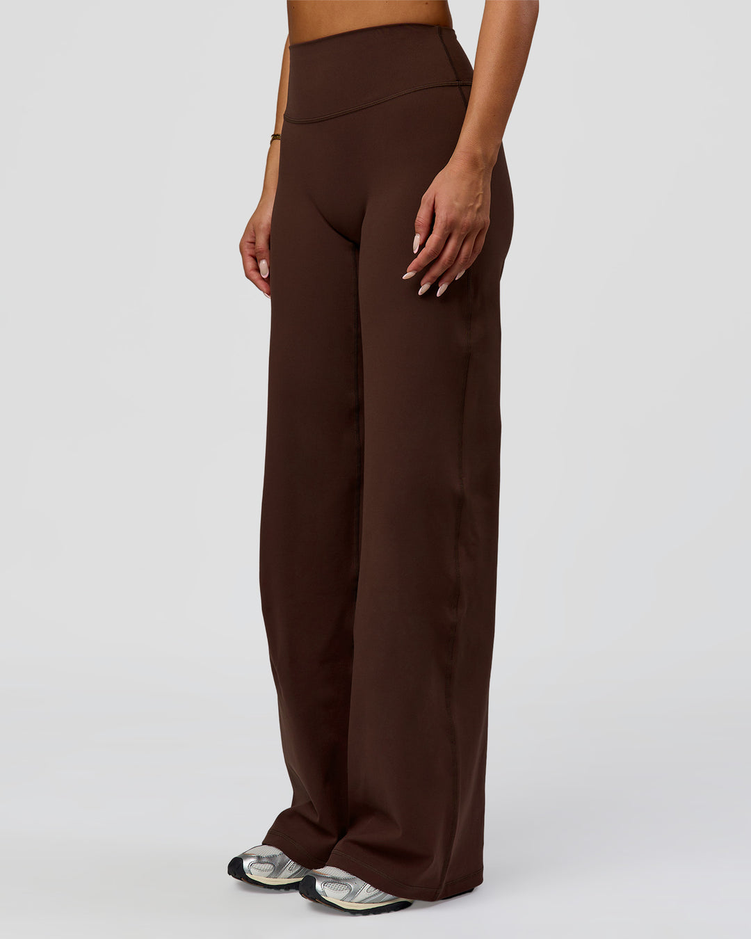 Woman wearing Fusion V-Contour High-Rise Pant - Hot Chocolate | Model:Bianca | Size:S - view 8