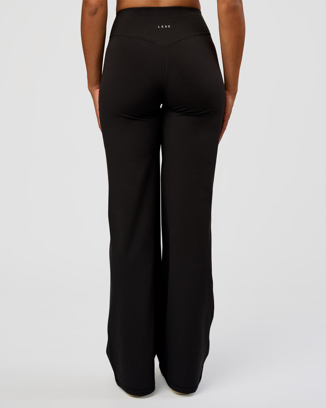 Woman wearing Fusion V-Contour High-Rise Tall Pant - Black | Model:Rosie | Size:S - view 7