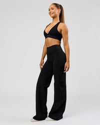 Woman wearing Fusion V-Contour High-Rise Tall Pant - Black | Model:Claire | Size:S | Thumbnail Index: 8