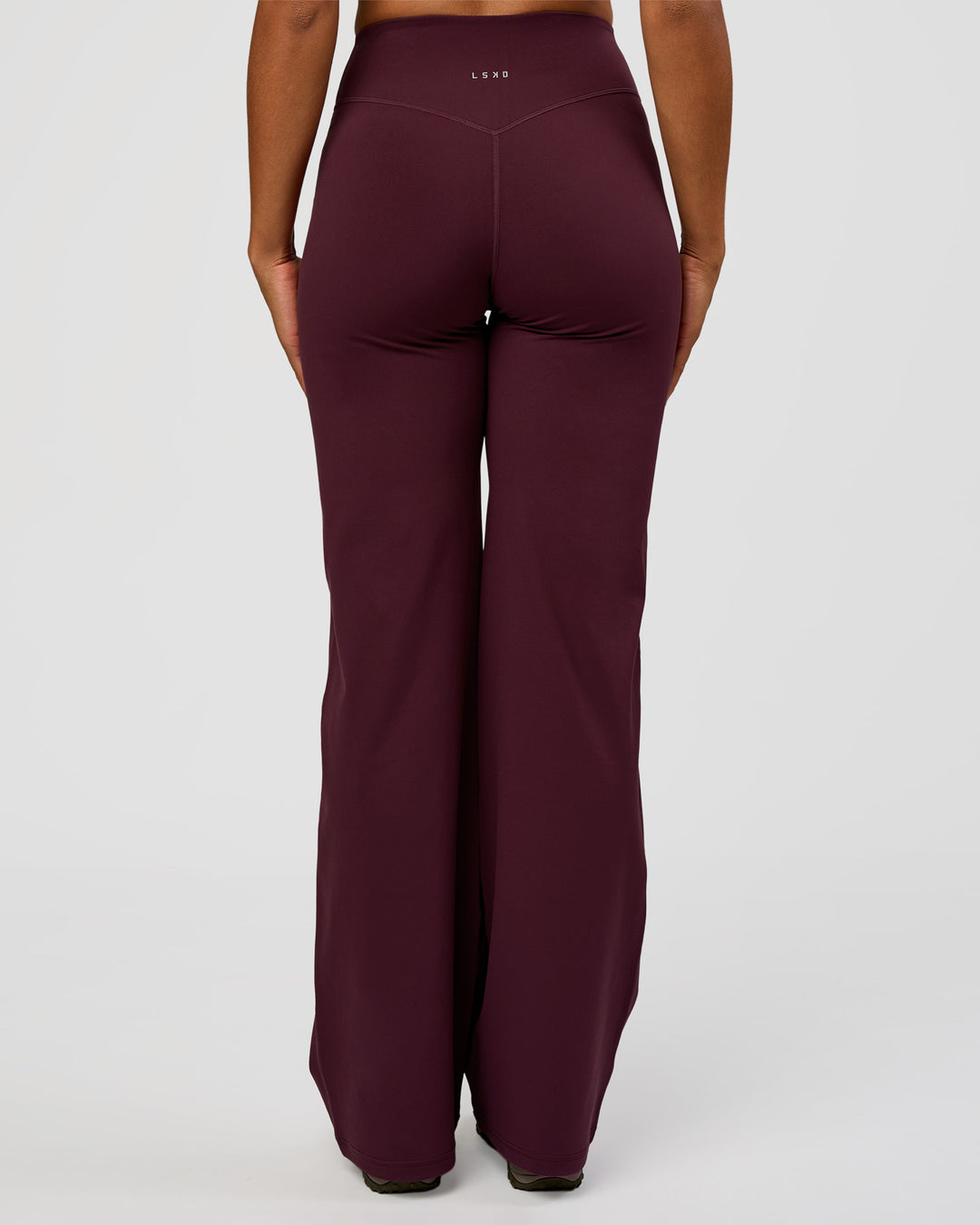 Woman wearing Fusion V-Contour High-Rise Tall Pant - Cherry Lacquer | Model:Rosie | Size:S - view 4