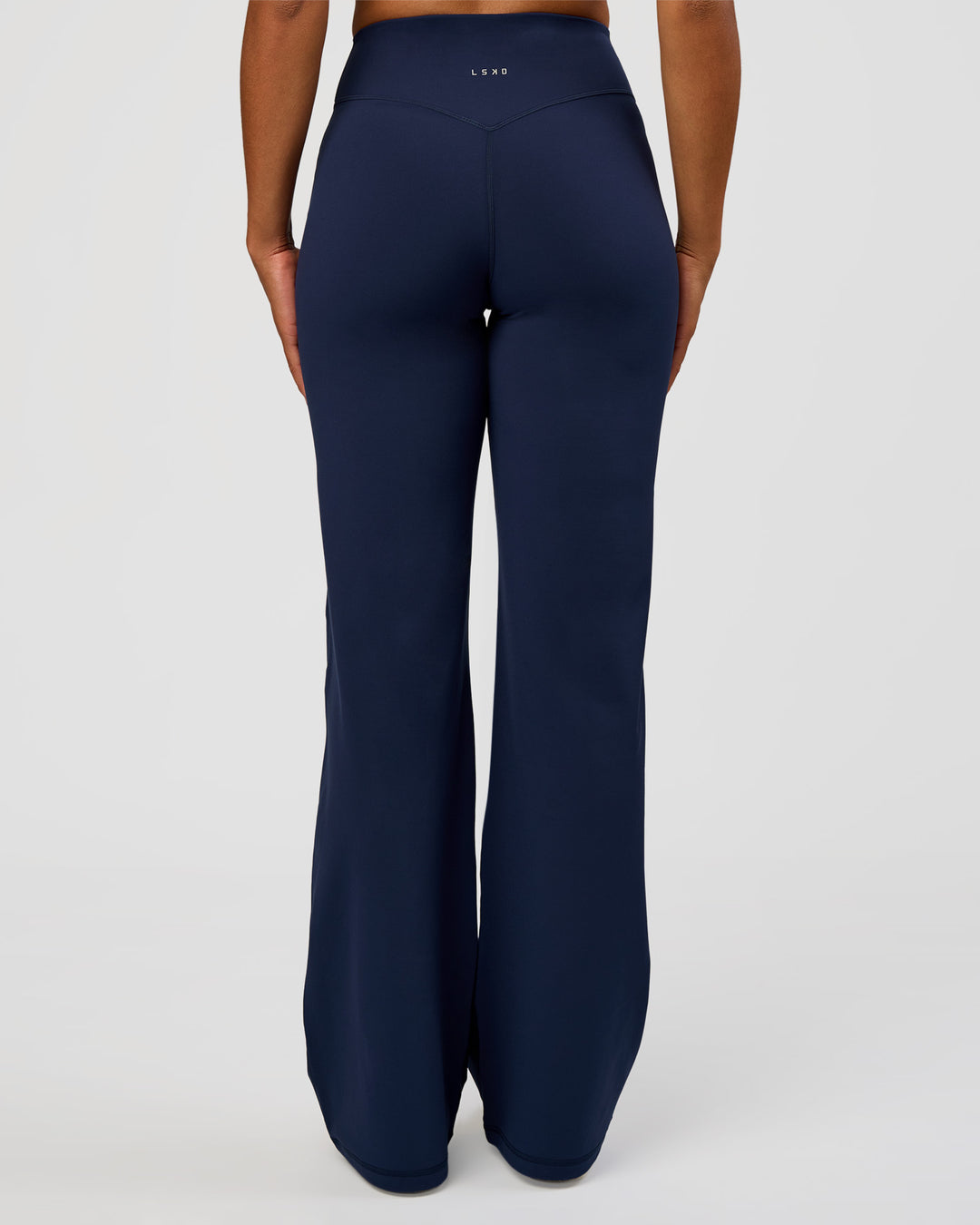 Woman wearing Fusion V-Contour High-Rise Tall Pant - Future Navy | Model:Rosie | Size:S - view 3