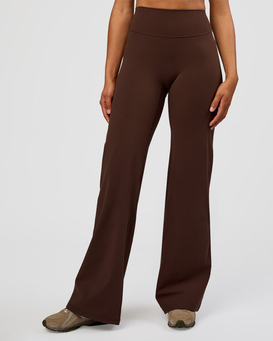Woman wearing Fusion V-Contour High-Rise Tall Pant - Hot Chocolate | Model:Rosie | Size:S - view 6