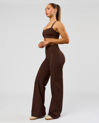 Woman wearing Fusion V-Contour High-Rise Tall Pant - Hot Chocolate | Model:Claire | Size:S | Thumbnail Index: 9
