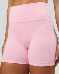 Woman wearing Fusion V-Contour Ultra High-Rise 4” Short Pockets - Marshmallow | Model:Summer | Size:S | Thumbnail Index: 5