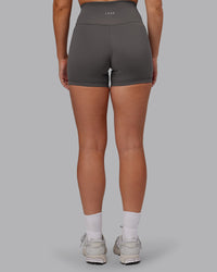 Woman wearing Fusion Ultra High-Rise 4" Short - Dark Storm | Model:Hannah | Size:S | Thumbnail Index: 5