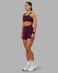 Woman wearing Galvanise Sports Bra 2.0 - Cherry Lacquer | Model:Keisha | Size:S | Thumbnail Index: 2
