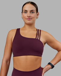 Woman wearing Galvanise Sports Bra 2.0 - Cherry Lacquer | Model:Keisha | Size:S | Thumbnail Index: 0