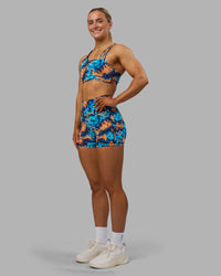 Woman wearing Galvanise Sports Bra 2.0 - React Print | Model:Georgia | Size:S | Thumbnail Index: 4