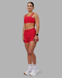 Woman wearing Galvanise Sports Bra 2.0 - Scarlet | Model:Keisha | Size:S | Thumbnail Index: 6