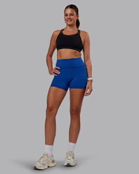 Woman wearing Genesis Layered Sports Bra - Black | Model:Phoebe | Size:S | Thumbnail Index: 4