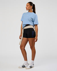 Woman wearing Go-To FLXCotton Oversized Tee - Open Air-White | Model:Rosie | Size:S | Thumbnail Index: 3