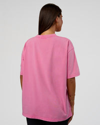 Woman wearing Go-To FLXCotton Oversized Tee - Sugar Plum Washed | Model:Bianca | Size:S | Thumbnail Index: 3