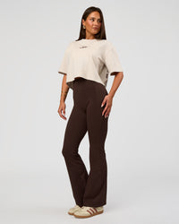 Woman wearing Go-To Heavyweight Street Tee - Clay-Cocoa Powder | Model:Bianca | Size:S | Thumbnail Index: 2