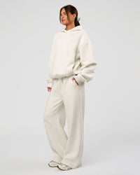 Woman wearing Go-To Oversized Hoodie - Silver Marl | Model:Bianca | Size:S | Thumbnail Index: 4