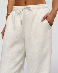 Woman wearing Go-To Oversized Track Pant - Silver Marl | Model:Bianca | Size:S | Thumbnail Index: 5