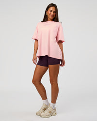 Woman wearing Go-To FLXCotton Oversized Tee - Marshmallow-White | Model:Bianca | Size:S | Thumbnail Index: 4