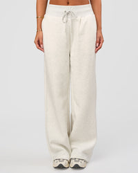 Woman wearing Go-To Wide Leg Track Pant - Silver Marl | Model:Bianca | Size:S | Thumbnail Index: 5