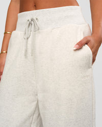 Woman wearing Go-To Wide Leg Track Pant - Silver Marl | Model:Bianca | Size:S | Thumbnail Index: 2