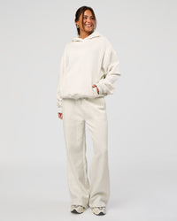 Woman wearing Go-To Wide Leg Track Pant - Silver Marl | Model:Bianca | Size:S | Thumbnail Index: 7