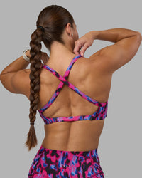 Woman wearing Inspired Sports Bra - Pink Luminous | Model:Hannah | Size:S | Thumbnail Index: 1